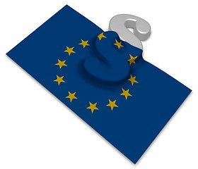 Image showing paragraph symbol and flag of the european union - 3d rendering