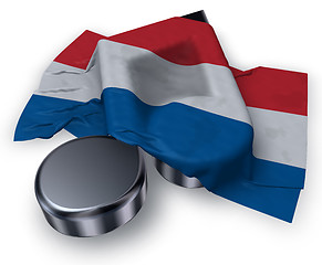 Image showing music note and dutch flag - 3d rendering