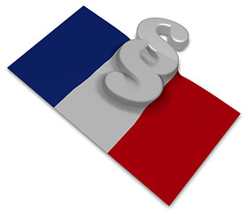 Image showing paragraph symbol and flag of france - 3d rendering