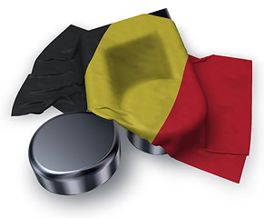 Image showing music note and flag of belgium - 3d rendering