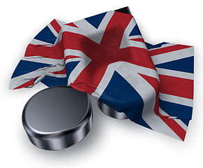 Image showing music note and flag of the united kingdom - 3d rendering