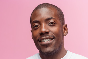 Image showing Portrait of a very happy afro American man