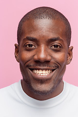 Image showing Portrait of a very happy afro American man