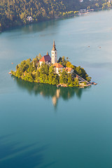 Image showing Panoramic view of Lake Bled, Slovenia