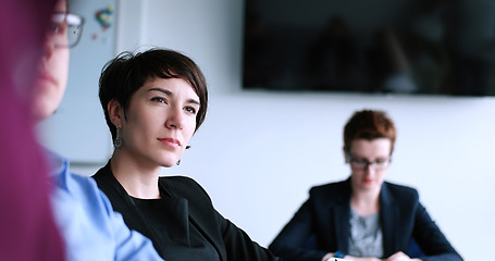 Image showing Business Team At A Meeting at modern office building