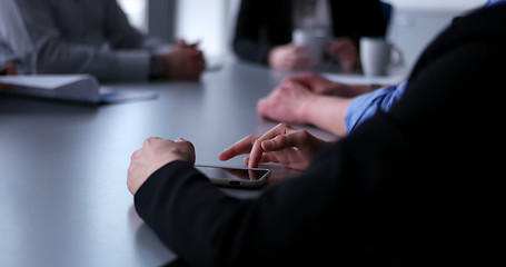 Image showing Business Team At A Meeting at modern office building