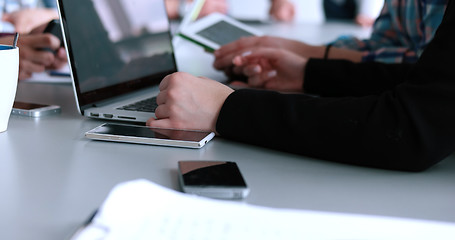 Image showing Business Team At A Meeting at modern office building