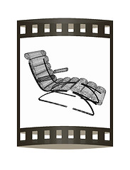 Image showing Medical chair for cosmetology. 3d illustration. The film strip.