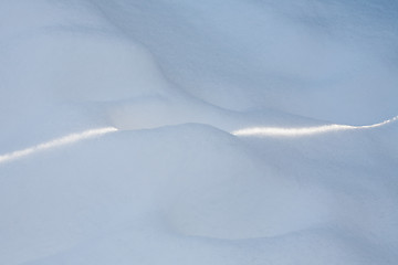 Image showing sun ray on snow surface