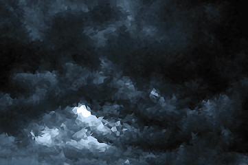 Image showing Vector polygonal Storm Sky