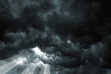 Image showing Vector polygonal Storm Sky