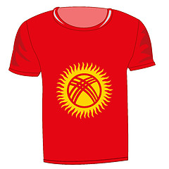 Image showing T-shirt flag Kirgiziya