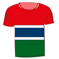 Image showing T-shirt flag Gambia