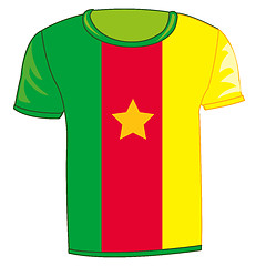 Image showing T-shirt flag Kamerun