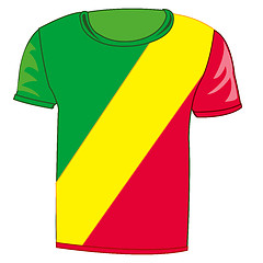 Image showing T-shirt flag Kongo