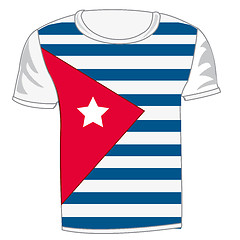 Image showing T-shirt flag Cuba