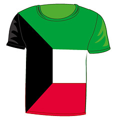 Image showing T-shirt flag Kuwait