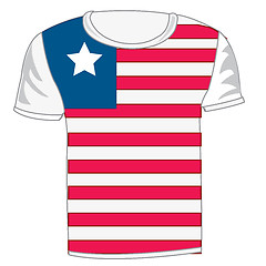 Image showing T-shirt flag Liberia