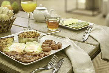 Image showing full english breakfast at the hotel