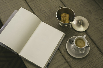 Image showing coffee and a book