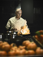 Image showing professional chef cooking