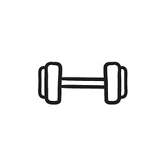 Image showing Dumbbell sketch icon.