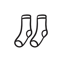 Image showing Socks sketch icon.