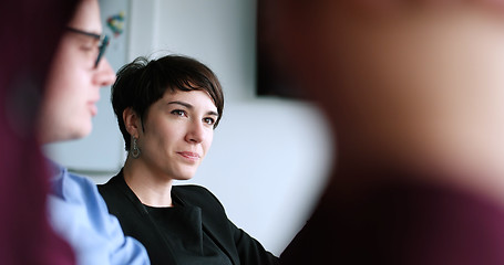 Image showing Business Team At A Meeting at modern office building