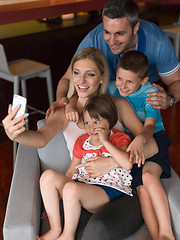 Image showing Family having fun at home