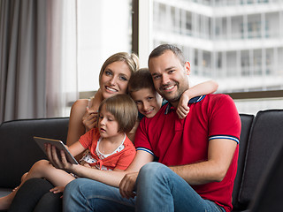 Image showing young cuple spending time with kids