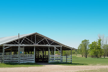 Image showing Empty Cattle Barn