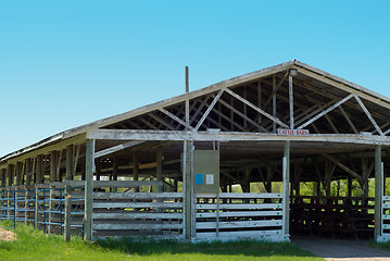 Image showing Cattle Barn Close-up