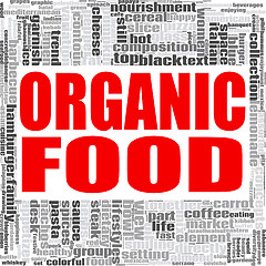 Image showing Organic food word cloud