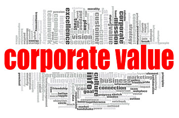 Image showing Corporate value word cloud