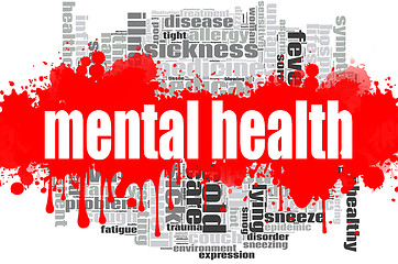 Image showing Mental health word cloud design