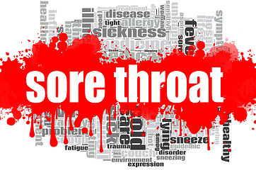 Image showing Sore throat word cloud design