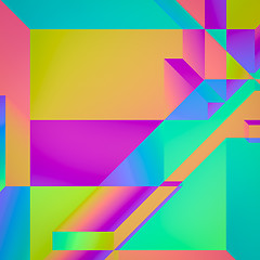 Image showing colorful low poly background