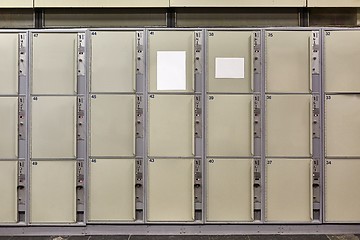 Image showing Lockers of a station