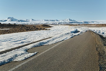 Image showing Road with snow and ice