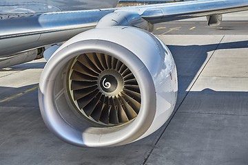 Image showing Jet turbine Closeup