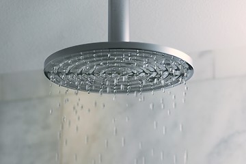 Image showing Shower water flowing