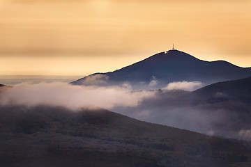 Image showing Mountains misty landscape