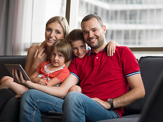 Image showing young cuple spending time with kids