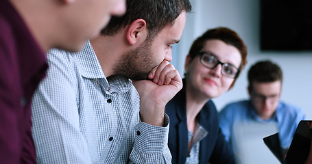 Image showing Business Team At A Meeting at modern office building