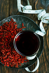 Image showing goji and drink