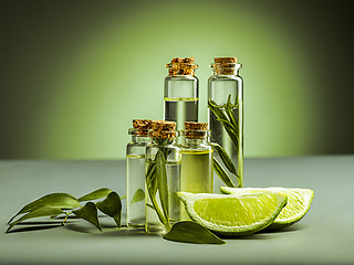Image showing The essential oil of lime oil