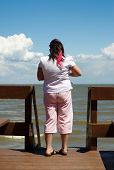 Image showing Girl On The Dock