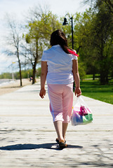 Image showing Walking By The Beach