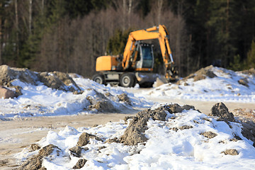 Image showing Construction Site in Winter