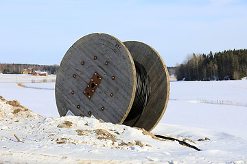 Image showing Cable Reel For Undergrounding at Rural Work Site